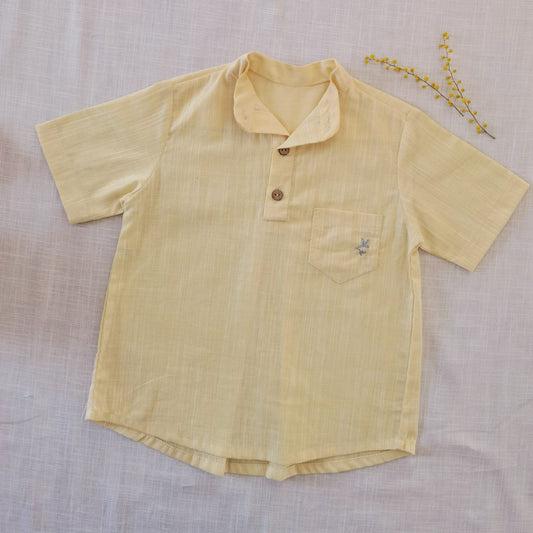 Camisa Lino amarilla